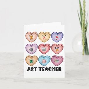 Snoep Valentijnsdag Art Teacher Hearts Schilderen  Kaart
