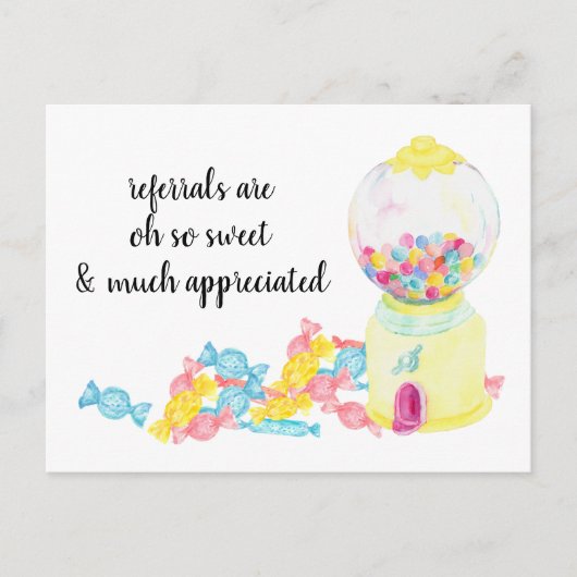 Snoep van artikelen voor verwijzing van onroerend  briefkaart (Voorkant)