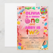 Snoep van broers en zussen... een liefje van twee  kaart (Voorkant / Achterkant)