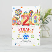 Snoep van Candyland Uitnodiging tot het indienen v (Staand voorkant)