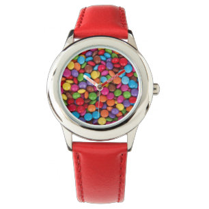Snoep van chocolade regenboog kinder horloge