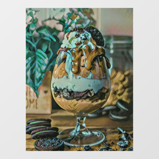 Snoep van de chocolade-ijswinkel raamsticker (Vel)