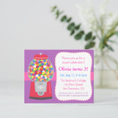 Snoep van de kleurrijke gumbalmachine kaart (Staand voorkant)