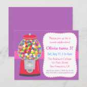 Snoep van de kleurrijke gumbalmachine kaart (Voorkant / Achterkant)