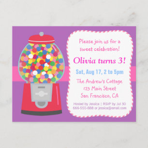 Snoep van de kleurrijke gumbalmachine kaart