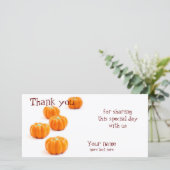 Snoep van de pompoen bedankkaart (Staand voorkant)