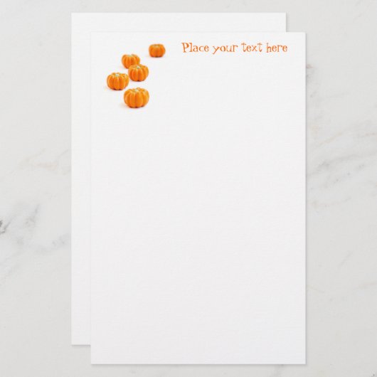 Snoep van de pompoen briefpapier (Voorkant / Achterkant)