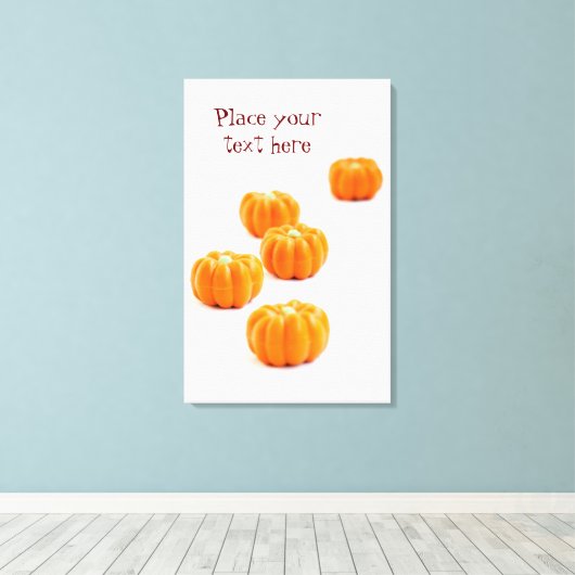 Snoep van de pompoen canvas afdruk (Insitu (Houten vloer))