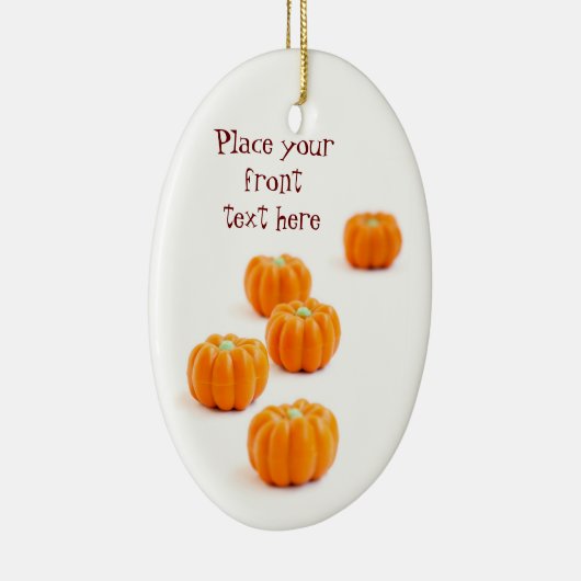 Snoep van de pompoen keramisch ornament (Rechts)