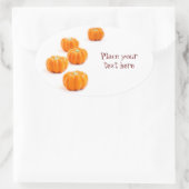 Snoep van de pompoen ovale sticker (Tas)