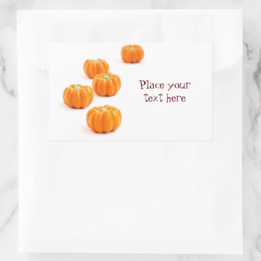 Snoep van de pompoen rechthoekige sticker (Tas)