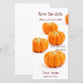 Snoep van de pompoen save the date (Voorkant / Achterkant)