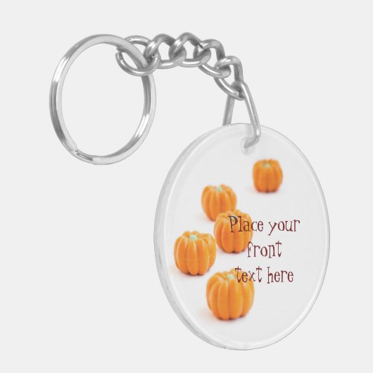 Snoep van de pompoen sleutelhanger (Voorkant Links)
