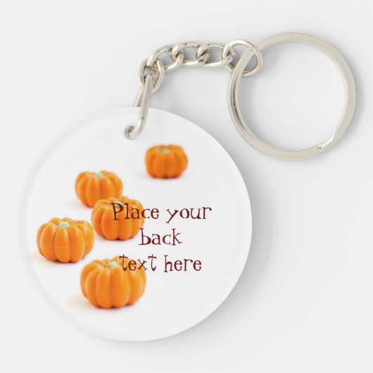 Snoep van de pompoen sleutelhanger (Achterkant)