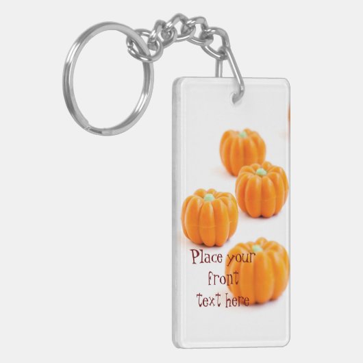 Snoep van de pompoen sleutelhanger (Voorkant Links)