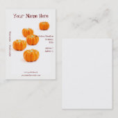 Snoep van de pompoen visitekaartje (Voorkant / Achterkant)