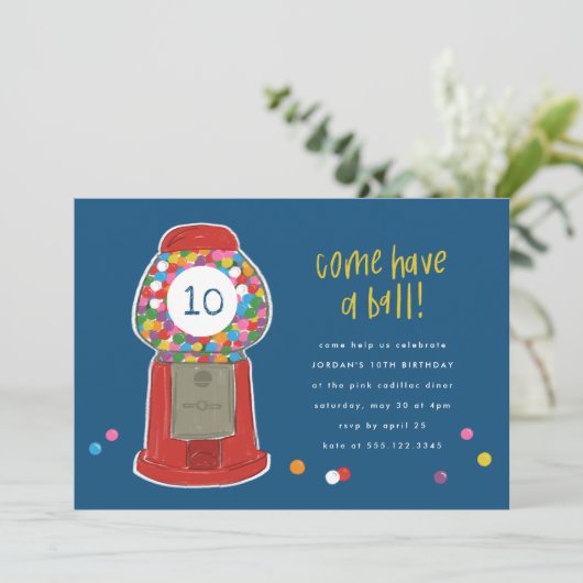 Snoep van de roodbal kaart (Staand voorkant)