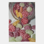 Snoep van harde vruchten, gemorst, van pot - Keuke Theedoek (Verticaal)