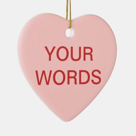 Snoep van het hart - Creëer je eigen gevoel Keramisch Ornament (Rechts)