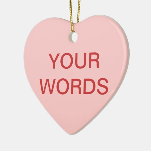 Snoep van het hart - Creëer je eigen gevoel Keramisch Ornament (Links)