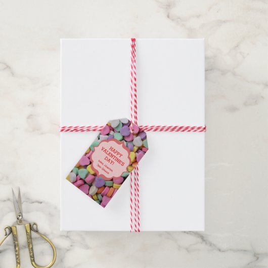 Snoep van het hart Valentijnse Cadeaus Labels Cadeaulabel (Met Touw)
