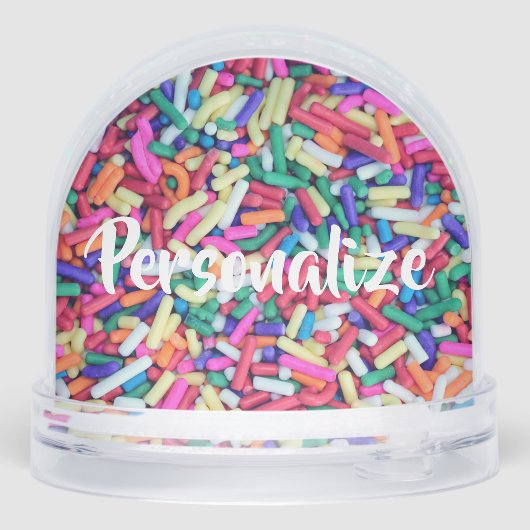 Snoep van ijscrème spint tissuepapier sneeuwbol (Achterkant)