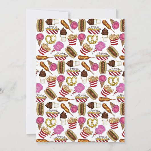 Snoep van inktkatoen op het voorjaarsfestival van  kaart (Achterkant)