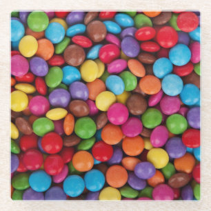 Snoep van kleurrijke Button Glazen Onderzetter