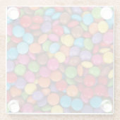 Snoep van kleurrijke Button Glazen Onderzetter (Achterkant)