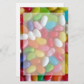 Snoep van kleurrijke geleibonen briefpapier (Voorkant / Achterkant)