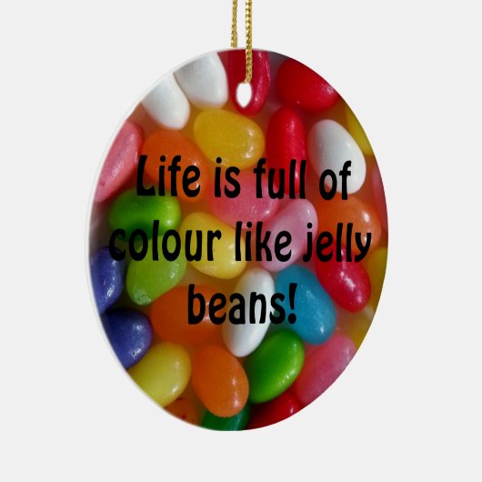 Snoep van kleurrijke geleibonen keramisch ornament (Rechts)