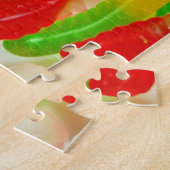 Snoep van kleurrijke gummyworm legpuzzel (Zijkant)
