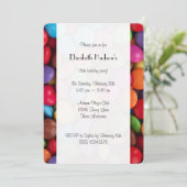 Snoep van kleurstoffen, Buttonnen van Snoepjes, zo Kaart (Staand voorkant)