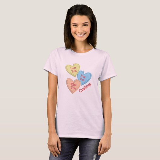  Snoep van Liefde Harten Sjabloon T-shirt (Voorkant volledig)