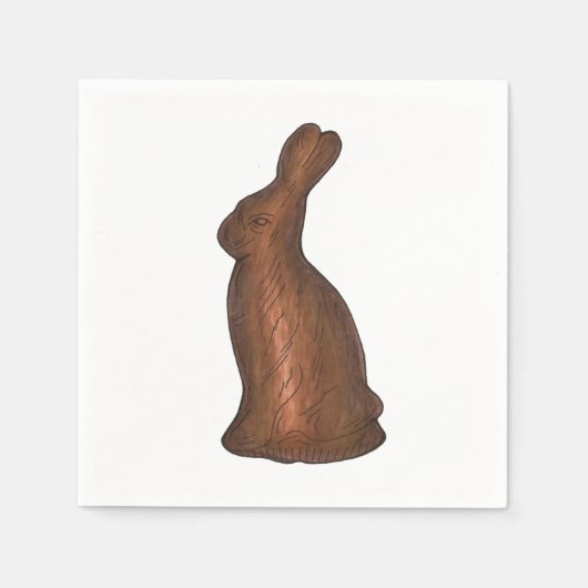 Snoep van melkchocolade-konijn paasmakerij servetten (Voorkant)