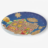 Snoep van Monogram Gingerbrood House Kerstkoekjes Papieren Bordje (Gekanteld)