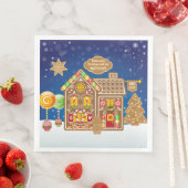 Snoep van Monogram Gingerbrood House Kerstkoekjes Servet (Insitu)