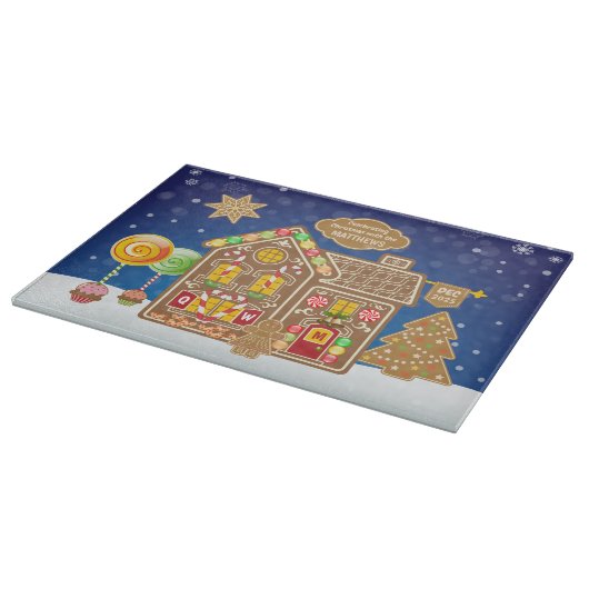 Snoep van Monogram Gingerbrood House Kerstkoekjes Snijplank (Hoek)