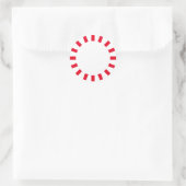 Snoep van Novelty Red en White Peppermint Ronde Sticker (Tas)