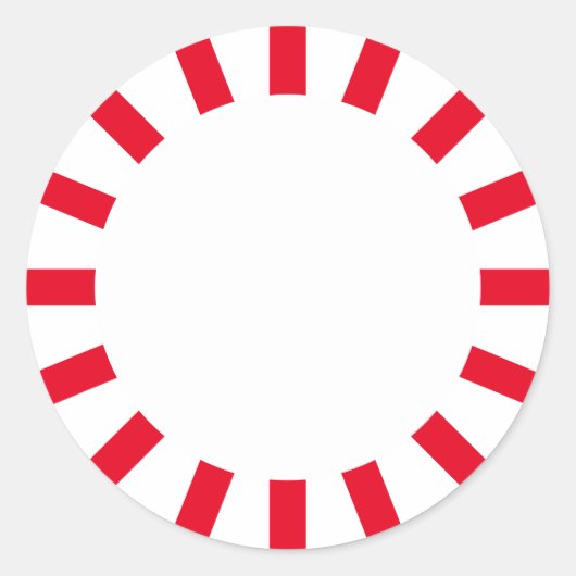 Snoep van Novelty Red en White Peppermint Ronde Sticker (Voorkant)