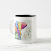 snoep van olifanten tweekleurige koffiemok (Voorkant links)