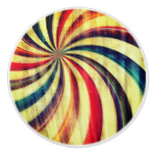  snoep van pepermunt, doorgesneden, kleurig keramische knop (Voorkant)