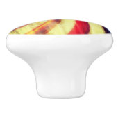 snoep van pepermunt, doorgesneden, kleurig keramische knop (Zijkant)