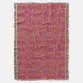 Snoep Veld, abstract bloempatroon, roze sinaasappe Deken (Voorkant Verticaal)