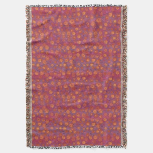 Snoep Veld, abstract bloempatroon, roze sinaasappe Deken (Voorkant Verticaal)