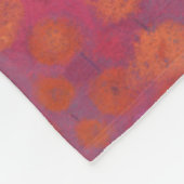 Snoep Veld, abstract bloempatroon, roze sinaasappe Fleece Deken (Hoek)