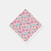 Snoep Verjaardagsfeest Roze Servet (Hoek)