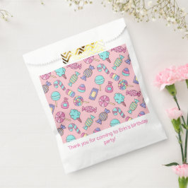 Snoep verjaardagsfeestje bedankzakje