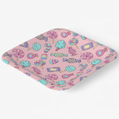 Snoep verjaardagsfeestje papieren bordje (Gebogen)