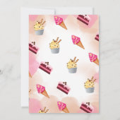 Snoep verjaardagsuitnodiging het tweede feest kaart (Achterkant)